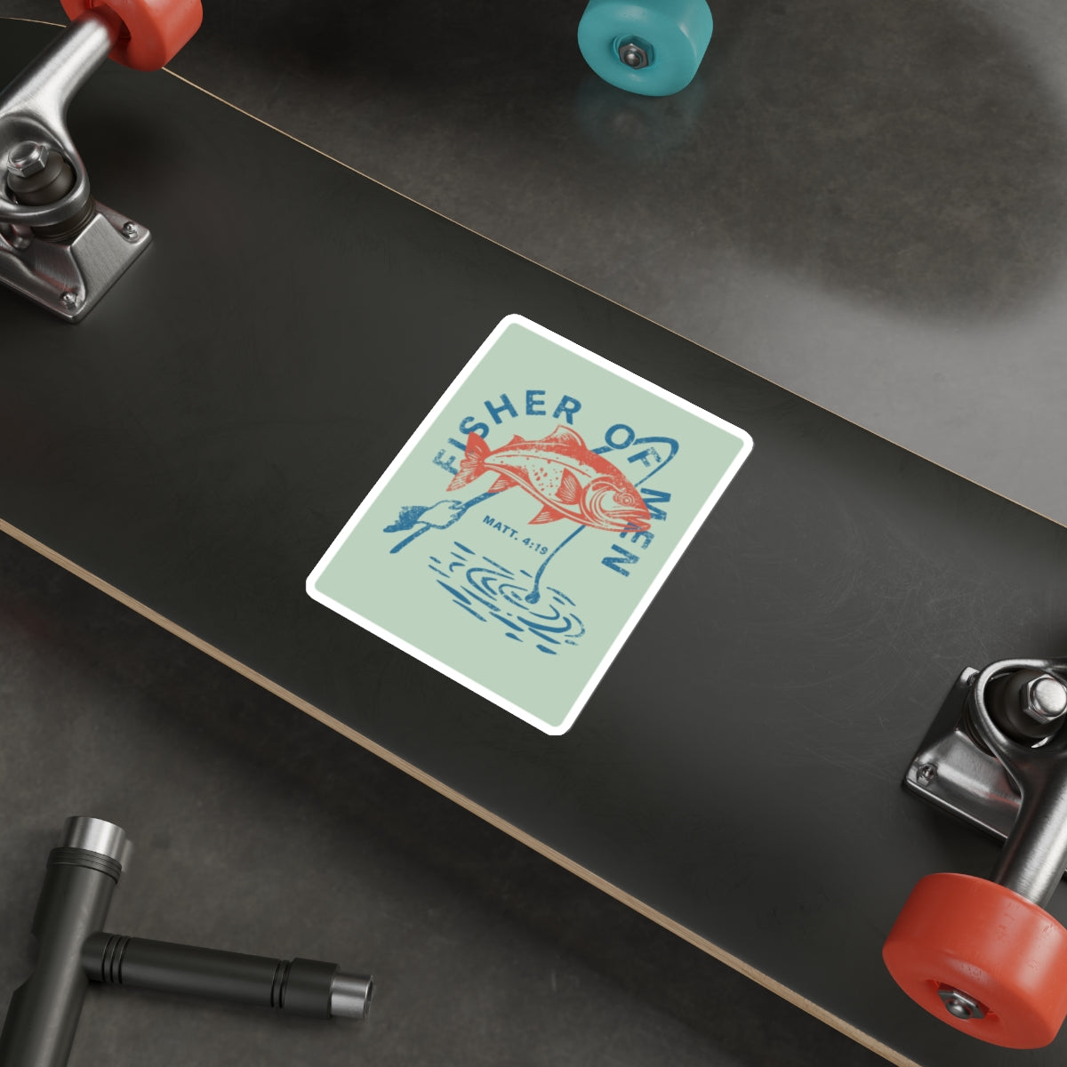 Fisher of Men Die-Cut Sticker Green