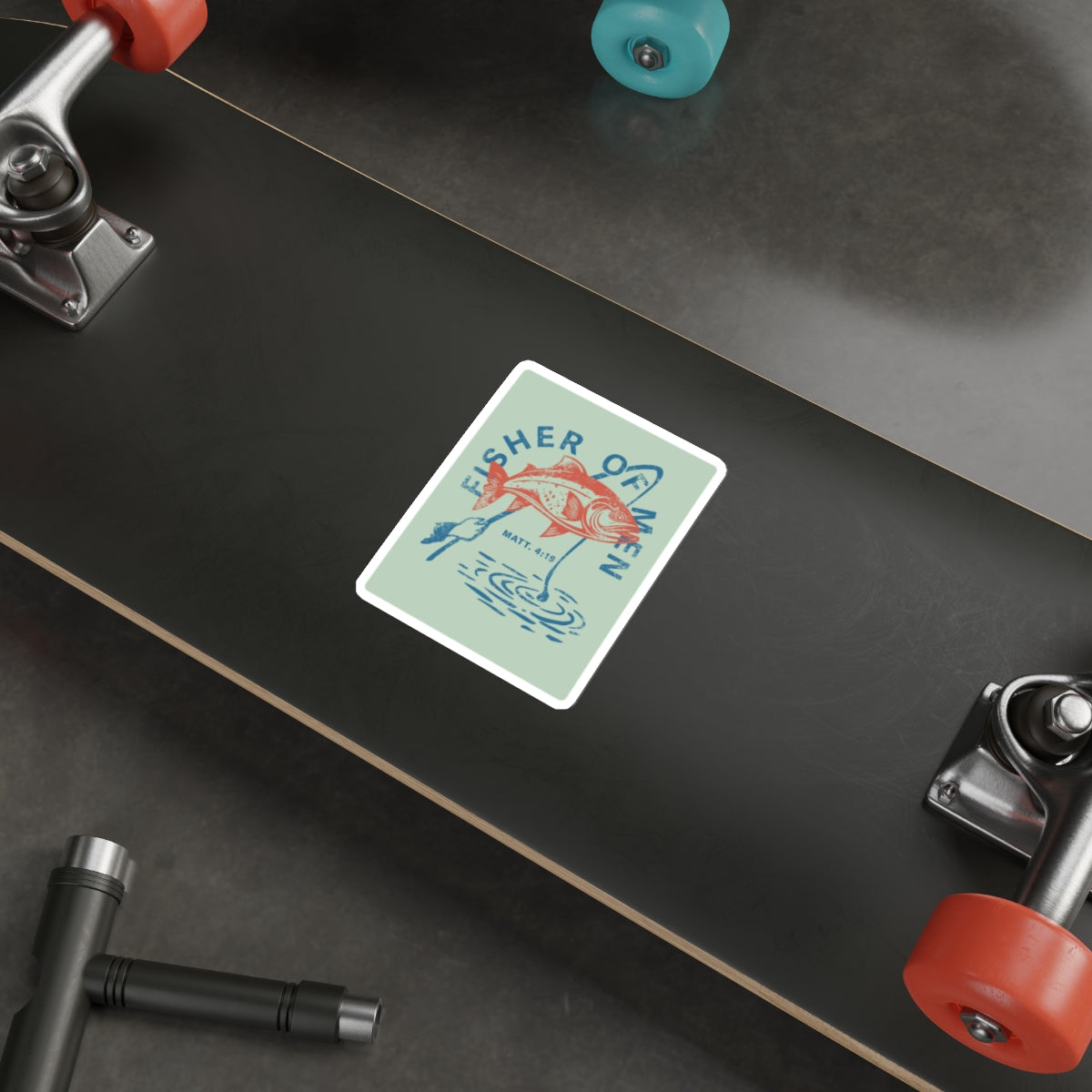Fisher of Men Die-Cut Sticker Green