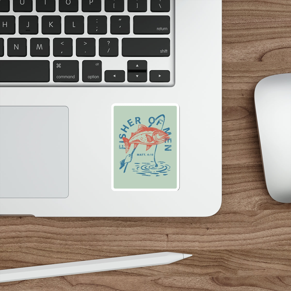 Fisher of Men Die-Cut Sticker Green