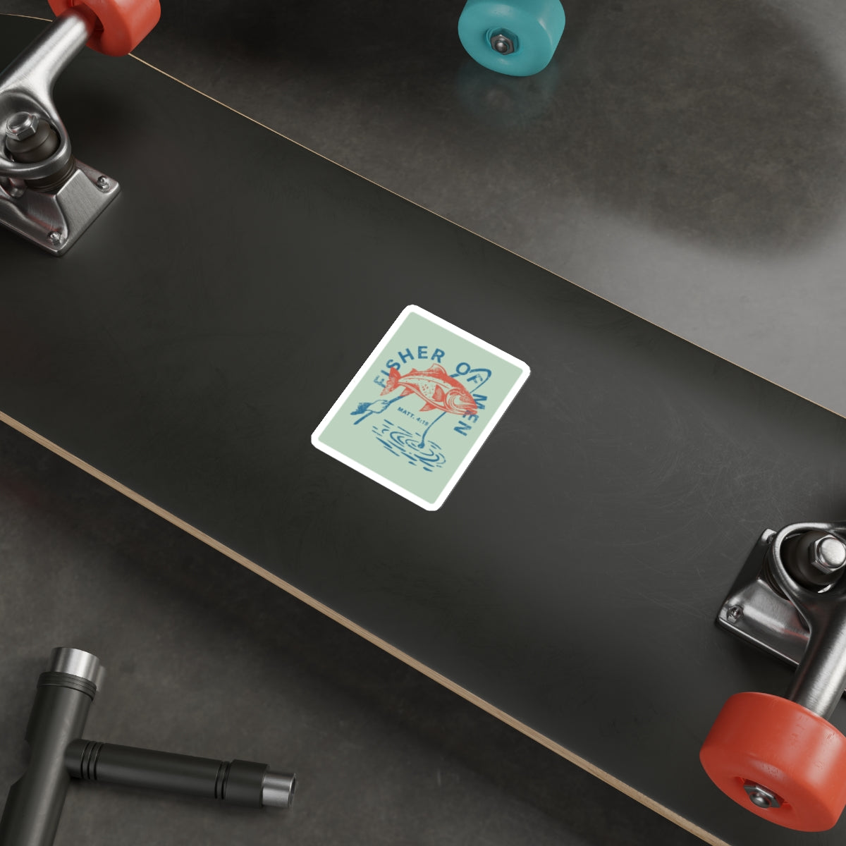 Fisher of Men Die-Cut Sticker Green