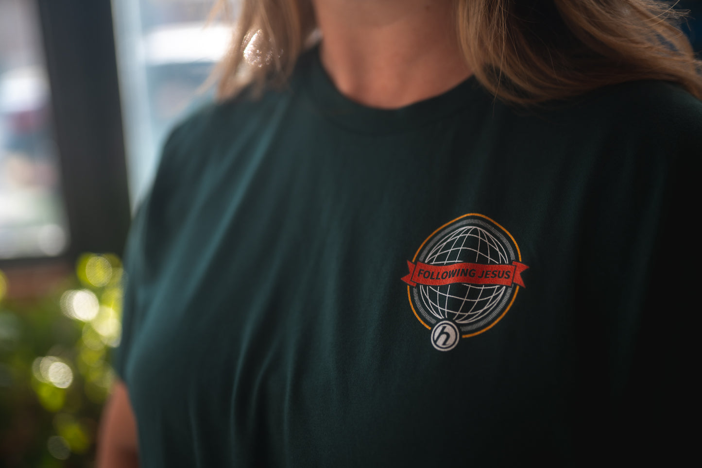 Following Jesus Globe Tee