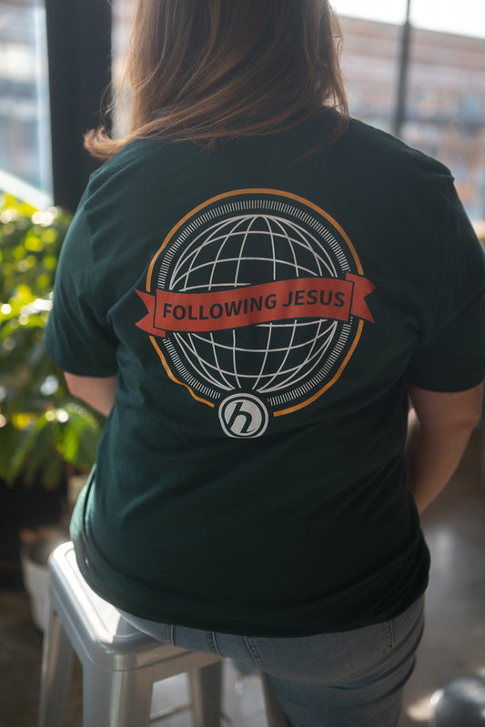 Following Jesus Globe Tee