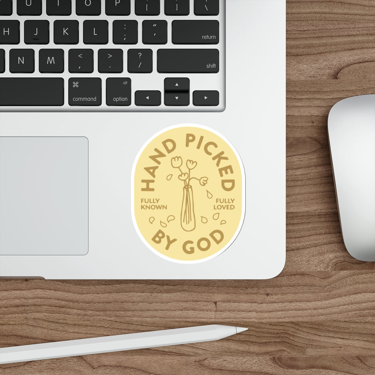 Hand Picked Die-Cut Sticker Yellow