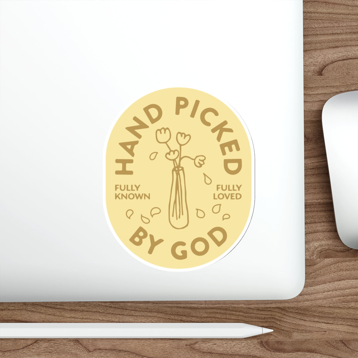 Hand Picked Die-Cut Sticker Yellow