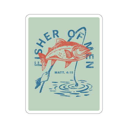 Fisher of Men Die-Cut Sticker Green