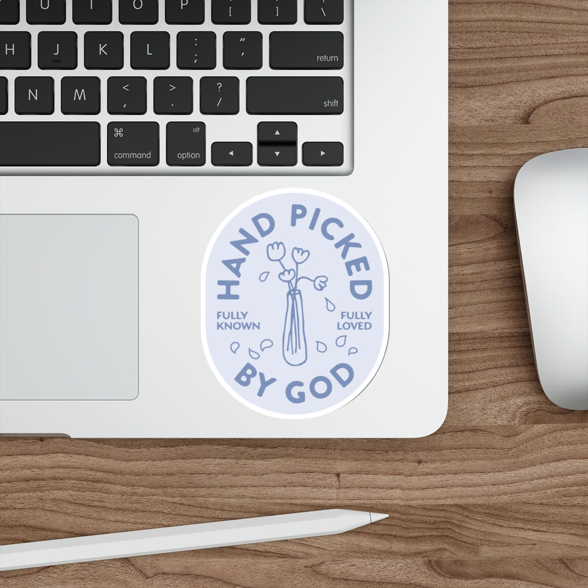 Hand Picked Die-Cut Sticker Blue